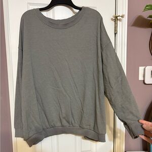 Free People Gray Long Sleeve Sweatshirt L